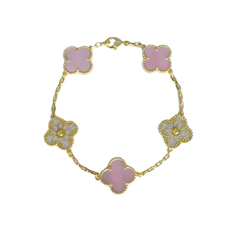 ALANI DIAMOND BRACELET - GOLD/PINK