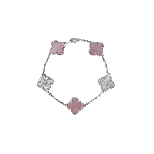 ALANI DIAMOND BRACELET - SILVER/PINK